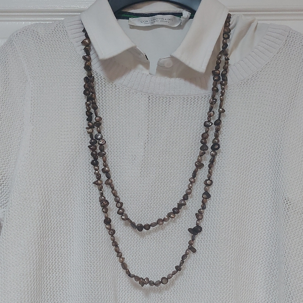 Elegant Brown Beaded Necklace